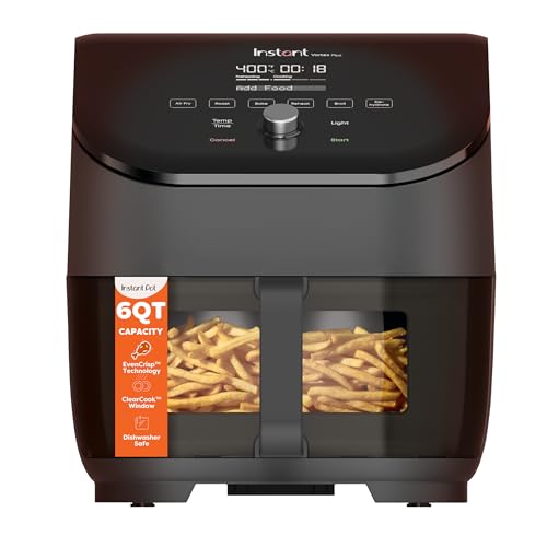 Instant Pot Vortex Plus 6QT ClearCook Air Fryer, Clear Windows, Custom...