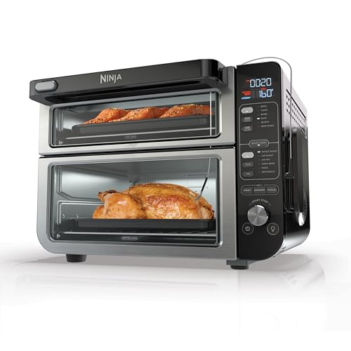 Ninja DCT451 12-in-1 Smart Double Oven with FlexDoor, Thermometer,...