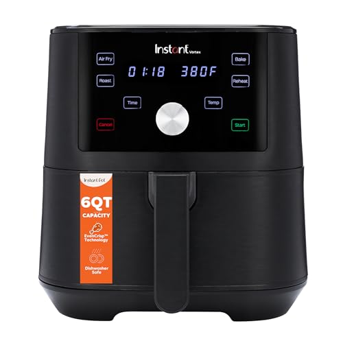 Instant Pot Vortex 6QT XL Air Fryer, 4-in-1 Functions that Crisps,...