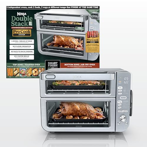 Ninja Air Fryer & Toaster Oven Combo with Thermometer | Double Stack...